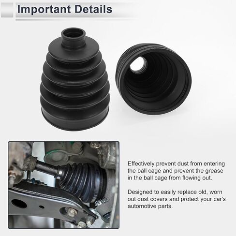 Outer CV Joint Boot Kit for BMW X3 2011-2017 for BMW X5 2014-2018 Strong Durable Constant Velocity Joint Boot No.31607608096 W/Clamps Rubber 1 Set in Saudi Arabia