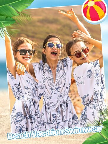 Geyoga Blue Floral Beach Coverup for Women شيء أزرق قبل أن أقوم بحفلات الحفلات. in Saudi Arabia