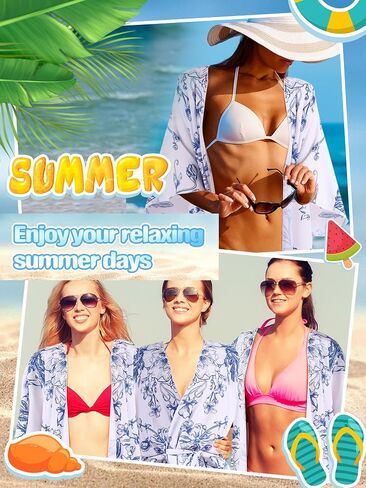 Geyoga Blue Floral Beach Coverup for Women شيء أزرق قبل أن أقوم بحفلات الحفلات. in Saudi Arabia