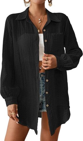 Bsubseach Swimsuit Coverup for Women Sexy Button Down Down Sourd in Saudi Arabia