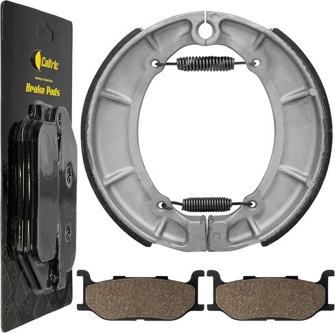 Caltric Front Brake Pads & Rear Shoes Compatible with Yamaha XV535 Virago 535 1995-2000 / XVS650 Drag Star 650 1997-2003 in Saudi Arabia