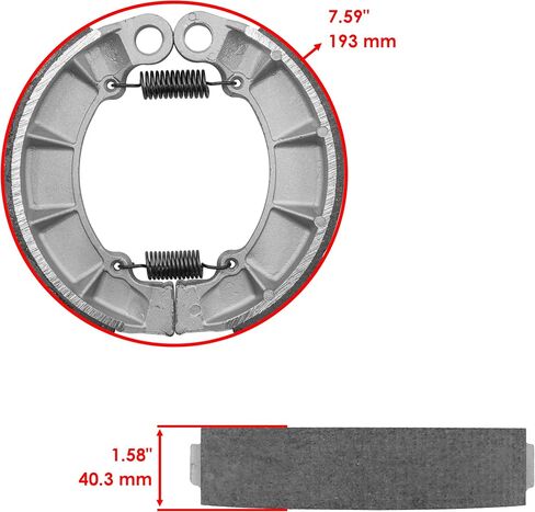 Caltric Front Brake Pads & Rear Shoes Compatible with Yamaha XV535 Virago 535 1995-2000 / XVS650 Drag Star 650 1997-2003 in Saudi Arabia