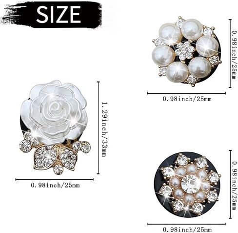 Bling Daisy 3-Pc Air Vent Clips: Flower Car Air Fresheners, Diamond Car Decor in Saudi Arabia