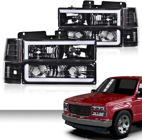 G-Plus LED المصابيح الأمامية ، متوافقة مع 1994-1999 GMC C1500 K1500 Yukon C1500 C2500 K1500 K2500 Suburban/1994-2000 C2500 C3500 K2500 K3500 in Kuwait