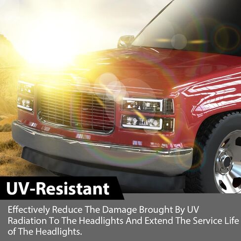 G-Plus LED المصابيح الأمامية ، متوافقة مع 1994-1999 GMC C1500 K1500 Yukon C1500 C2500 K1500 K2500 Suburban/1994-2000 C2500 C3500 K2500 K3500 in Kuwait