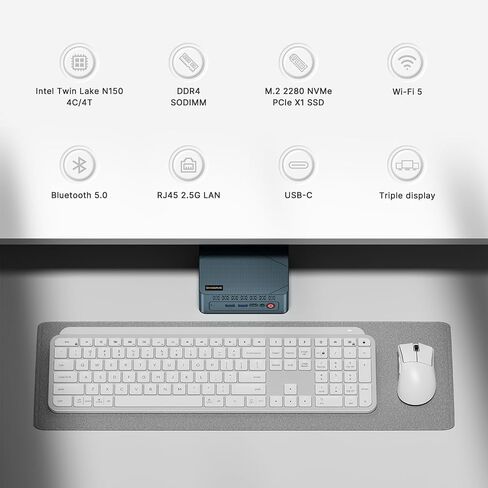 P5 Mini PC ، AMD Ryzen 7 6800H (8C/16T ، حتى 4.7 جيجا هرتز) ، 32 جيجابايت DDR5 512GB SSD ، Radeon 680M ، تصميم الألومنيوم المدمج Windows 11 Pro Desktop Computer Support USB4/8K UHD/WI-FI 6E/Bluetooth 5.2 in Kuwait