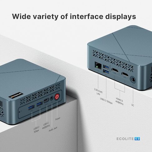 P5 Mini PC ، AMD Ryzen 7 6800H (8C/16T ، حتى 4.7 جيجا هرتز) ، 32 جيجابايت DDR5 512GB SSD ، Radeon 680M ، تصميم الألومنيوم المدمج Windows 11 Pro Desktop Computer Support USB4/8K UHD/WI-FI 6E/Bluetooth 5.2 in Kuwait