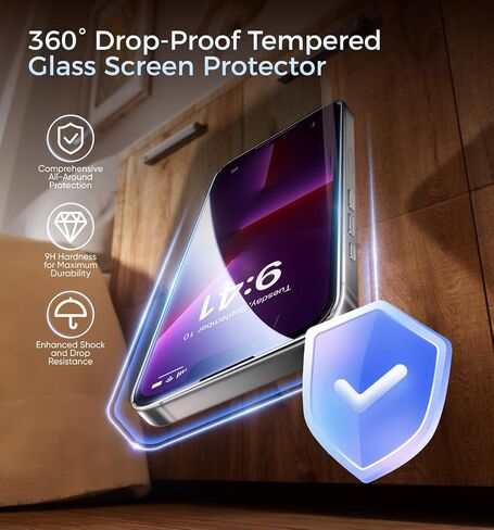 Magic John 3rd Gen تم ترقيته إلى iPhone 12 Promax Screen Protector 6.7 Inch ، HD Clear ، Film Film Berved Movie ، Auto Dust-Elimination ، Free Free ، Easy Fixs ، 2 Pack in Kuwait