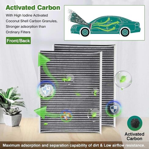 2-Pack HEPA Cabin Air Filter Fits for Freightliner Century Class Columbia Coronado Cascadia 122SD Filter Replacement AF26235 PA4857, P609422, PA10181, BOA91559, 24318 in Saudi Arabia