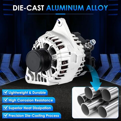 HAYAUTO 11011 Car Alternators Fit for Hyundai Elantra Alternator Accent Tucson, for Kia Rio Rio5 Spectra Alternator Sportage 1.6L 2.0L Alternator Automotive Replacement Alternator A0002655023 in Saudi Arabia