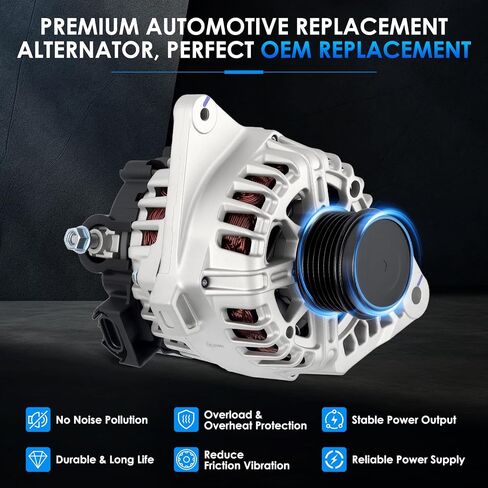 HAYAUTO 11011 Car Alternators Fit for Hyundai Elantra Alternator Accent Tucson, for Kia Rio Rio5 Spectra Alternator Sportage 1.6L 2.0L Alternator Automotive Replacement Alternator A0002655023 in Saudi Arabia