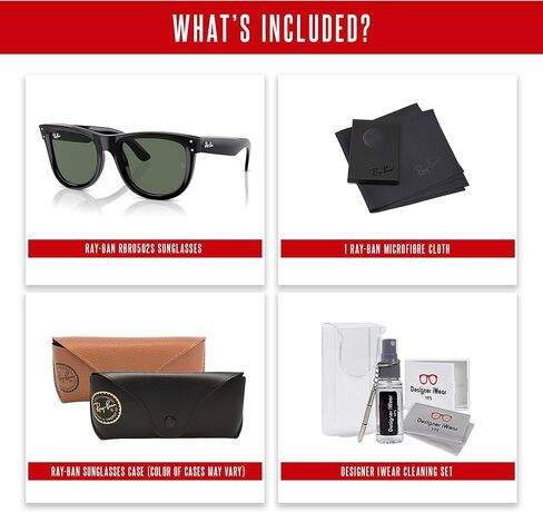Ray-Ban Wayfarer Reverse RBR0502S Square Square for Men for Women + Bundle with Designer iwear extrementary kit kit in Kuwait