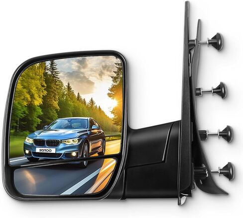 SCITOO Left Mirror fit 2003-2013 For Ford E-150 E-250 2004-2013 For Ford E-350 E-450 Super Duty Econoline Van with Power Adjustment Manual Folding Non-Heated Driver Side Mirror in Saudi Arabia