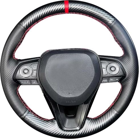 غلاف عجلة قيادة من الجلد الأصلي المخصصة لتويوتا أفالون RAV4 2019 2020 2021 2022 2023 2024/ Camry 2018-2024/ Toyota Corolla 2020-2025/ Venza 2021-2024 OEM Interior Accessories in Kuwait