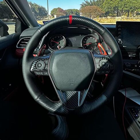 غلاف عجلة قيادة من الجلد الأصلي المخصصة لتويوتا أفالون RAV4 2019 2020 2021 2022 2023 2024/ Camry 2018-2024/ Toyota Corolla 2020-2025/ Venza 2021-2024 OEM Interior Accessories in Kuwait