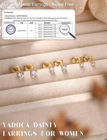 14K Gold Stud Earrings For Women Hypoallergenic - 𝟵𝟮𝟱 𝗦𝘁𝗲𝗿𝗹𝗶𝗻𝗴 𝗦𝗶𝗹𝘃𝗲𝗿 Post Small Earrings Stacks For Sensitive Ears Trendy Dainty Cute Cubic Zirconia Heart Flower Cartilage Tragus Earring Sets For Multiple Piercing Jewelry 3Pairs in Saudi Arabia