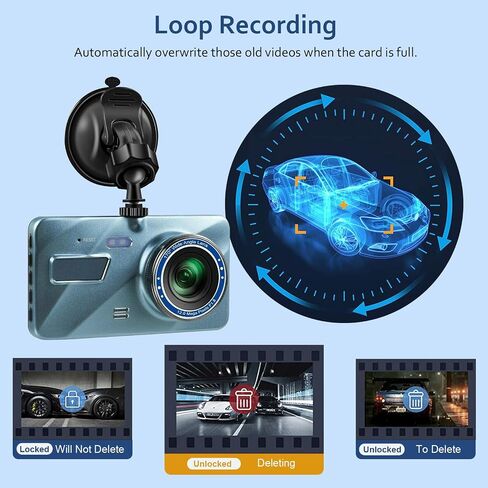 Dash Cam, 2K 1296P Front Dash Camera with 32GB Card, Mini WiFi Dashcams for Cars with Night Vision, 140° Wide Angle, Loop Recording in Kuwait