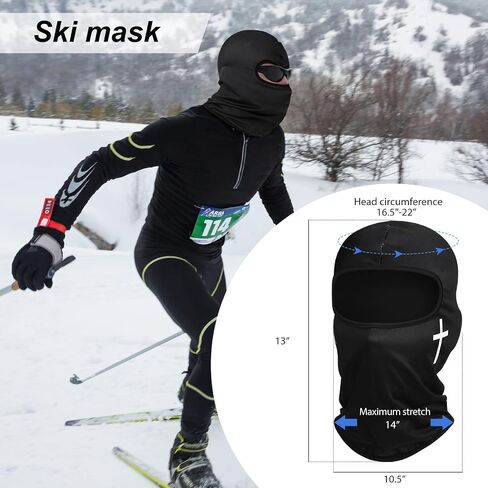 Wesiti 4 Pcs Face Mask Single Hole Ski Mask Knit Cycling Cover Sun Protection Balaclava Mask Shiesty Mask Pack(Black, Gray, White, Stylish) in Saudi Arabia