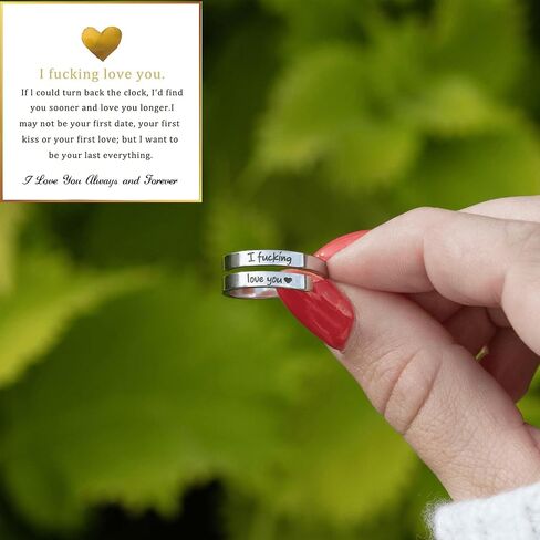 Angyape Just Breathe Ring For Women, Adjustable Inspirational Heart Rings Stainless Steel Spiral Wrap Twist Healing Rings To Sorority Sisters Open Motivational Encouragement Love Yourself Jewelry in Saudi Arabia