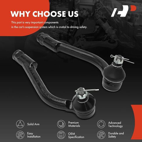 A-Premium 2 x Front Outer Tie Rod Ends, Compatible with Kia Optima 2006-2010, Rondo 2007-2012, Magentis 2006-2010 in Saudi Arabia
