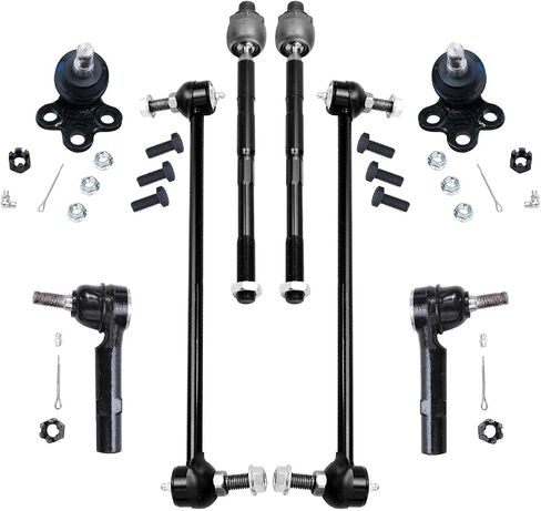 Detroit Axle - Front 8pc Suspension Kit for Buick Enclave Chevrolet Traverse GMC Acadia Limited Saturn Outlook, 4 Tie Rod Ends 2 Sway Bars 2 Lower Ball Joints Replacement in Saudi Arabia