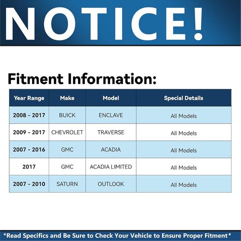 Detroit Axle - Front 8pc Suspension Kit for Buick Enclave Chevrolet Traverse GMC Acadia Limited Saturn Outlook, 4 Tie Rod Ends 2 Sway Bars 2 Lower Ball Joints Replacement in Saudi Arabia