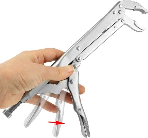 Qwork Long Nose Vise Cliers مجموعة ، 3 أجهزة كمبيوتر 12 بوصة مستقيمة/45 درجة/80 درجة زاوية ، مقبض طويل ممتد ، مجموعة مفتاح قبضة نائب للمساحة الضيقة in Saudi Arabia