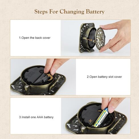 KEYPOWER ساعة طاولة صغيرة كوارتز تناظرية ساعة مكتب المينا مع إطار ديكور الماس الكريستال، لغرفة النوم المنزلية وغرفة المعيشة (أبيض) in Kuwait