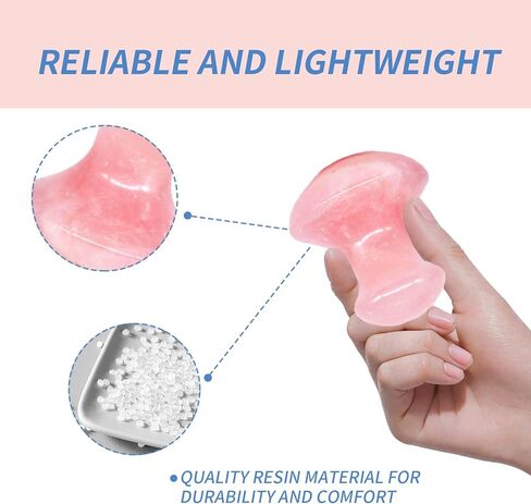 Mushroom Gua Sha Natural Rose Quartz Aventurine Gua Sha Mushroom Face Massager Stone for Eye Neck Beauty Spa Relaxing Massage Stone Facial Massage Spa Relaxing Meditation Guasha Scraping Massage Tool in Saudi Arabia