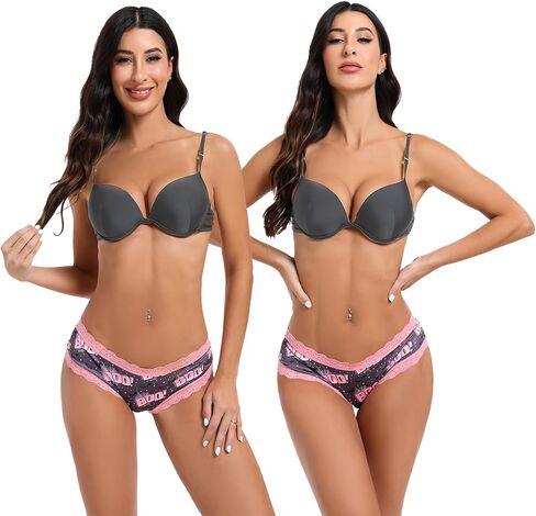 TenderTouch Women's Halloween Panties 6-Pack Cute Scary Spooky Rose Allover Print Hipster Underwear in Saudi Arabia