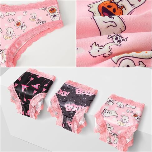 TenderTouch Women's Halloween Panties 6-Pack Cute Scary Spooky Rose Allover Print Hipster Underwear in Saudi Arabia