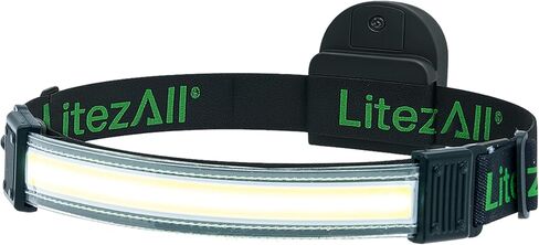 LitezAll Tactical LED Headlamp with Adjustable Headband, Flat Battery Powered Headlamp for Hiking, Camping, Emergency Use – Hands-Free Outdoor Light for Camping Lights & Lanterns Setups in Kuwait