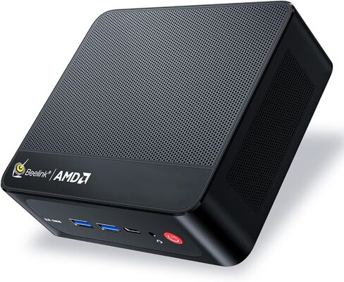 Beelink EQR6 Mini PC, Ryzen 9 6900HX (8C/16T, up to 4.9 GHz) Mini Computer, AMD Radeon 680M, 24GB DDR5 4800MHz & 500GB PCle 4.0x4 SSD Quiet Office PC, Dual HDMI, Dual LAN, USB3.0, USB-C, WiFi 6, BT5.2 in Kuwait