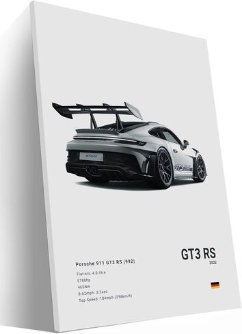 Supercar 911 GT3 RS Wall Art Canvas Print Racing Pistrice Gift For Boy Home Decor in Saudi Arabia