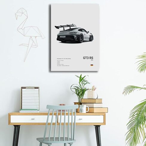 Supercar 911 GT3 RS Wall Art Canvas Print Racing Pistrice Gift For Boy Home Decor in Saudi Arabia