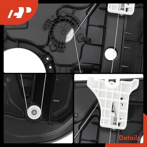 A-Premium Rear Left Driver Side Electric Power Window Regulator Without Motor Compatible with Hyundai Elantra 2011-2016, Sonata 2011-2013 in Saudi Arabia