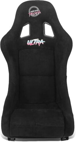 NRG Innovations NRG-FRP-304BK-ULTRA FRP SEAT SEAT ULTRA EDITION Black Alcantara في مواد نباتية مع عودة إلى الظهر بالإضافة إلى جيوب الهاتف. (كبير جدا) in Saudi Arabia