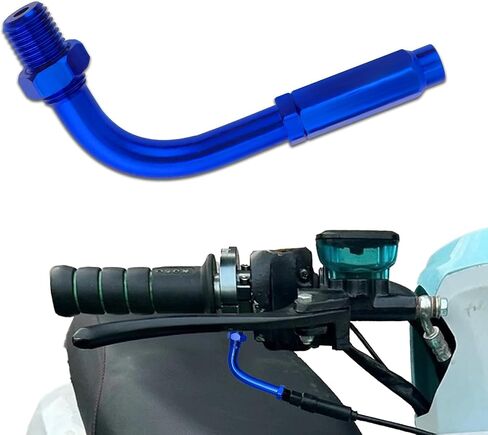 90 Degree Throttle Cable Adjuster, Throttle Cable Ends, Aluminum Alloy Motorcycle Throttle Regulator, Universal Accelerator Adjuster Accessories Fit for Most Motorcycles Dirt Bikes (Silver) in Saudi Arabia