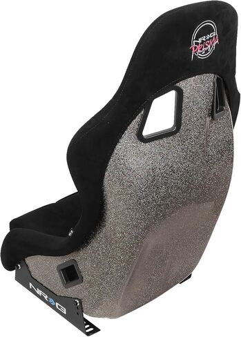 NRG Innovations NRG-FRP-304BK-ULTRA FRP SEAT SEAT ULTRA EDITION Black Alcantara في مواد نباتية مع عودة إلى الظهر بالإضافة إلى جيوب الهاتف. (كبير جدا) in Saudi Arabia
