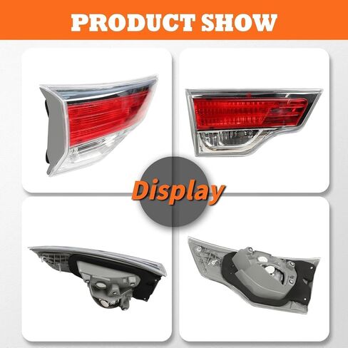 Inner Tail Light Compatible with 2014 2015 2016 Highlander Right Side Rear Brake Lamp TO2803115 815800E050 (Right) in Saudi Arabia