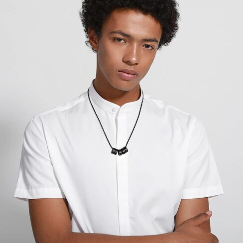 قلادة اسم مخصصة 2/3/4/5/6 حبات السحر قلادات للرجال نقش الاسم الأولي التاريخ للرجال in Kuwait