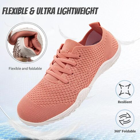WCIDFY Barefoot Shoes Women Zero Drop Walking Shoes Minimalist Sneakers | Breathable, Lightweight Thin Flexible Rubber Sole, Easy On/Off, Natural Movement, Strengthens Foot Muscles in Saudi Arabia