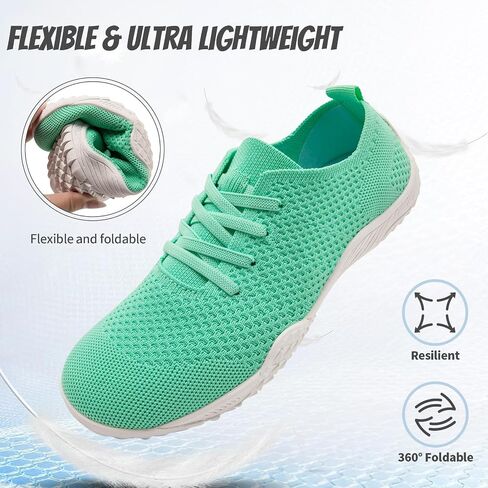 WCIDFY Barefoot Shoes Women Zero Drop Walking Shoes Minimalist Sneakers | Breathable, Lightweight Thin Flexible Rubber Sole, Easy On/Off, Natural Movement, Strengthens Foot Muscles in Saudi Arabia