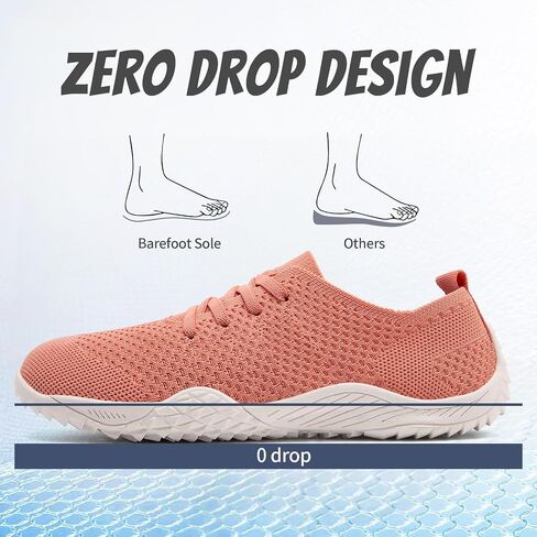 WCIDFY Barefoot Shoes Women Zero Drop Walking Shoes Minimalist Sneakers | Breathable, Lightweight Thin Flexible Rubber Sole, Easy On/Off, Natural Movement, Strengthens Foot Muscles in Saudi Arabia