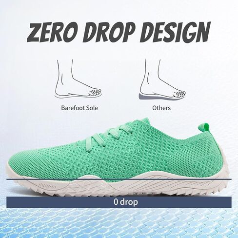 WCIDFY Barefoot Shoes Women Zero Drop Walking Shoes Minimalist Sneakers | Breathable, Lightweight Thin Flexible Rubber Sole, Easy On/Off, Natural Movement, Strengthens Foot Muscles in Saudi Arabia