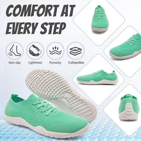 WCIDFY Barefoot Shoes Women Zero Drop Walking Shoes Minimalist Sneakers | Breathable, Lightweight Thin Flexible Rubber Sole, Easy On/Off, Natural Movement, Strengthens Foot Muscles in Saudi Arabia