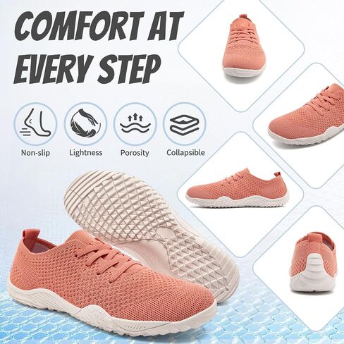 WCIDFY Barefoot Shoes Women Zero Drop Walking Shoes Minimalist Sneakers | Breathable, Lightweight Thin Flexible Rubber Sole, Easy On/Off, Natural Movement, Strengthens Foot Muscles in Saudi Arabia