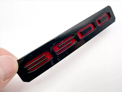 2Pcs Custom Design Front Bumper Fascia Side 3500 Emblems 3D Badge Nameplate Compatible with 2024+ Sierra 3500HD 86578370 86578372 (Black Red) in Kuwait