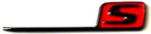 Kimoo MB-LS-BR S TRIFT Trunk Emblem Black Red Badge Sticker C63S E63S G63S Red AMG for Mercedes Benz in Saudi Arabia