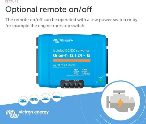 Victron Energy Orion-Tr DC to DC Converter - 48/48-Volt 8 amp 380-Watt - IP43 Protected - for Dual Battery Systems - Isolated in Kuwait